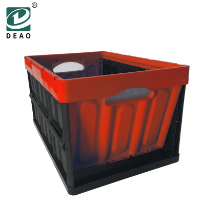 Storage Bins with Lid/Collapsible Car Trunk Organizer Storage/Plastic Foldable Crate